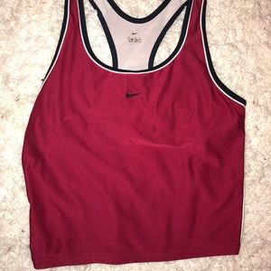 RED NIKE WORKOUT TANK